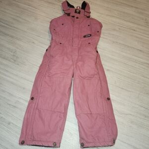 Berne Lined Overalls Snow Bibs Toddler Girls Pink Size 4T C4